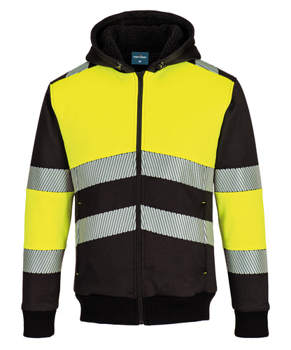 Portwest PW3 Hi-vis Class 1 winter hoodie (PW377) Yellow/Black