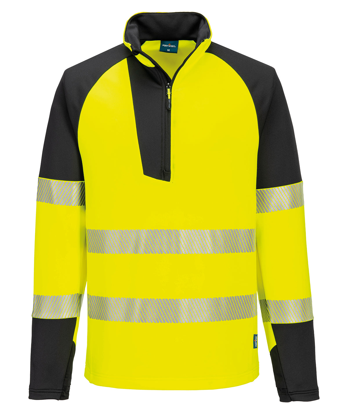 Portwest PW3 Hi-vis ¼-zip sweatshirt (T172) Orange/Black
