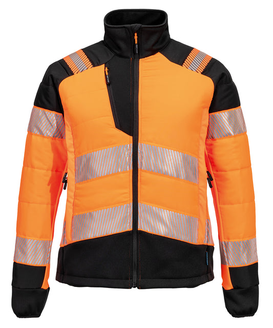 Portwest Women’s PW3 Hi-vis hybrid baffle jacket (T171) Orange/Black