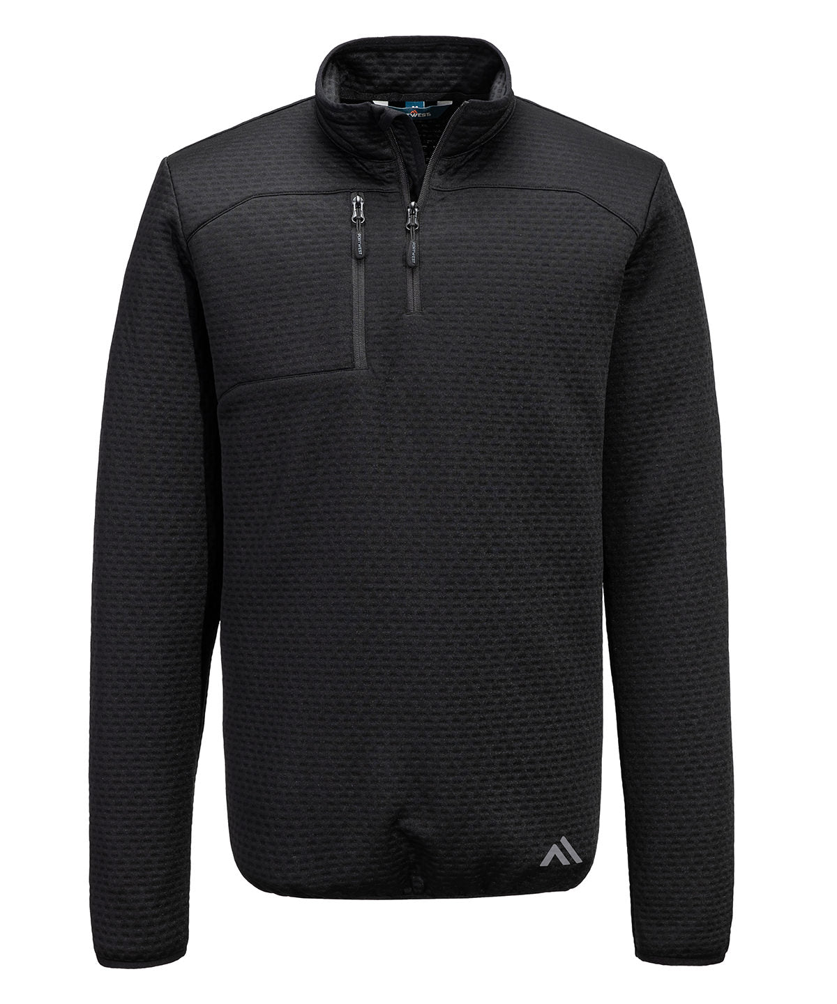Portwest KX3 Sport textured ¼-zip sweatshirt (KX376) Black