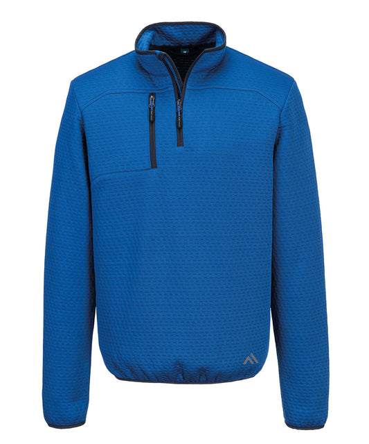 Portwest KX3 Sport textured ¼-zip sweatshirt (KX376) Blue