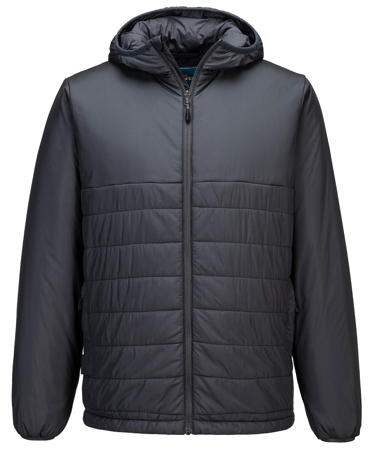 Portwest Professional hooded insulated baffle jacket (S608) Grey