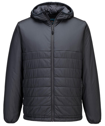 Portwest Professional hooded insulated baffle jacket (S608) Grey