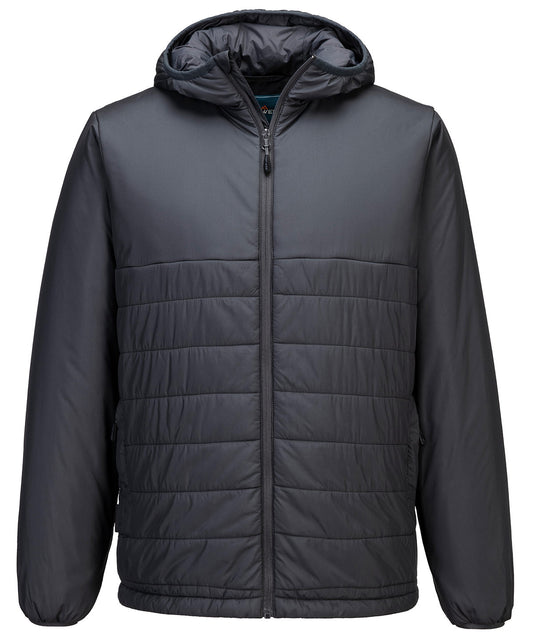 Portwest Professional hooded insulated baffle jacket (S608) Grey
