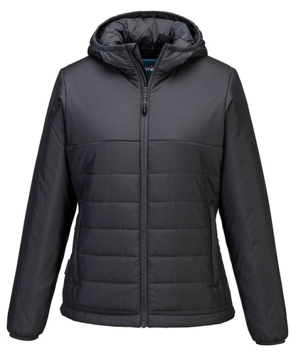 Portwest Women’s professional hooded insulated baffle jacket (S613) Grey