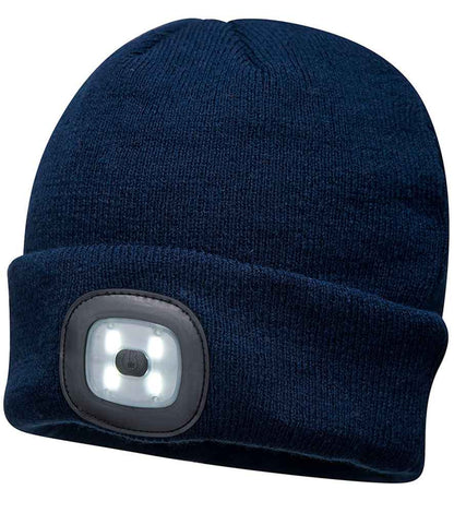 Portwest LED Head Light Beanie in Navy