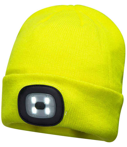 Portwest LED Head Light Beanie in Yellow