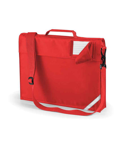 Quadra Junior Book Bag with Strap in Bright Red