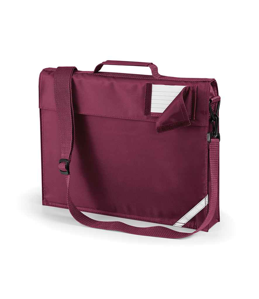 Quadra Junior Book Bag with Strap in Burgundy