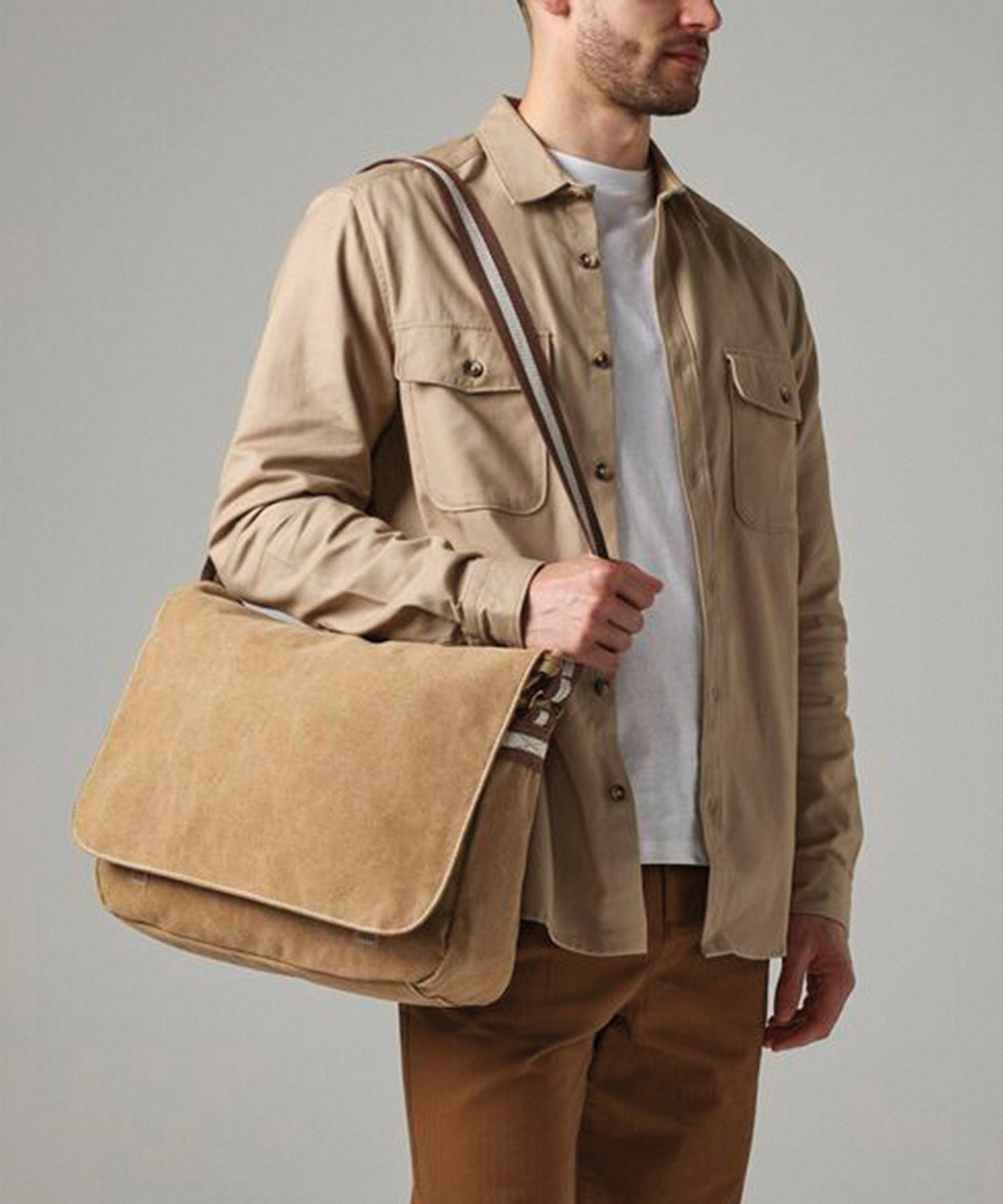 Quadra Vintage canvas despatch bag Sahara