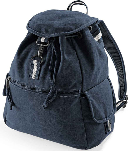 Quadra Vintage Canvas Backpack in Vintage Oxford Navy