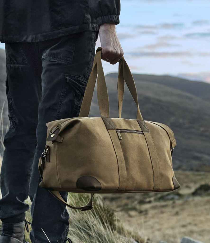 Quadra Quadra Heritage Waxed Canvas Holdall Desert Sand