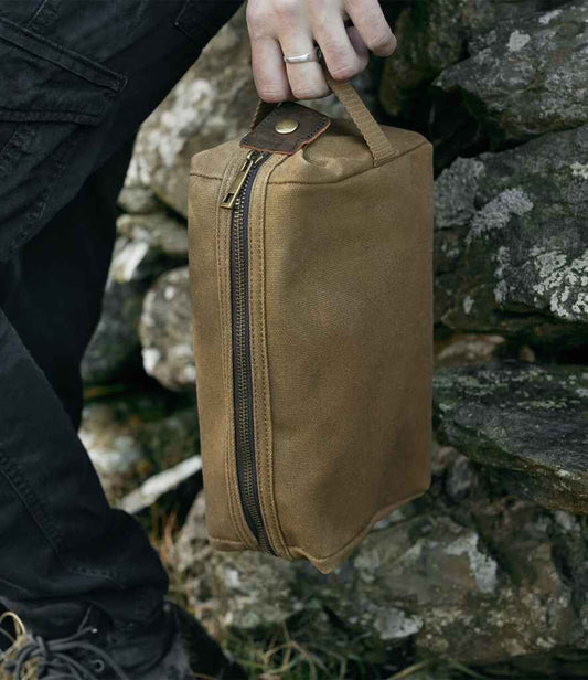 Quadra Quadra Heritage Waxed Canvas Wash Bag