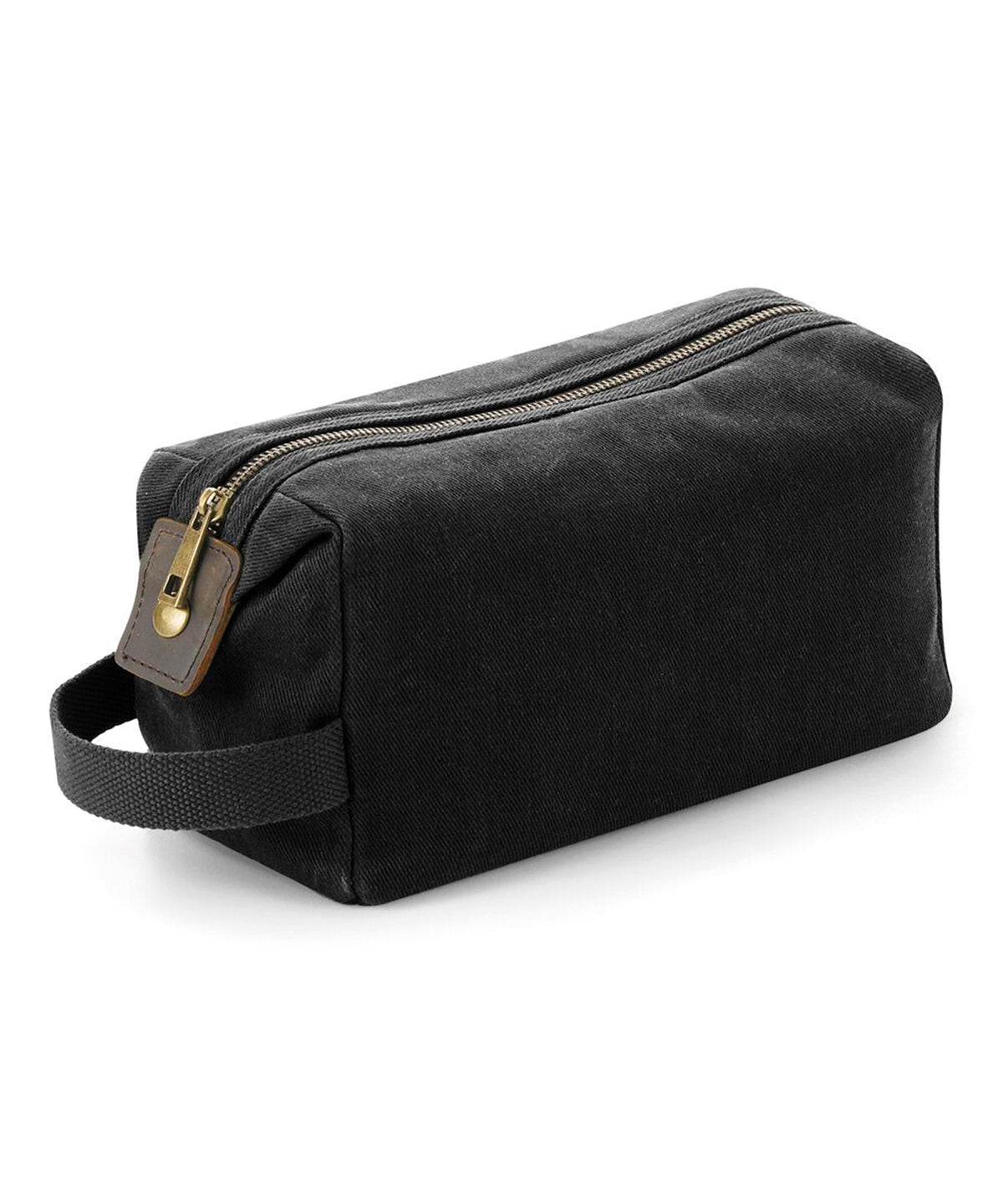 Quadra Heritage waxed canvas wash bag Black