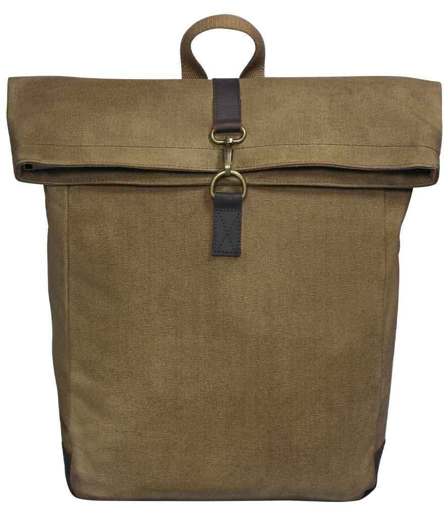 Quadra Heritage Waxed Canvas Backpack in Desert Sand