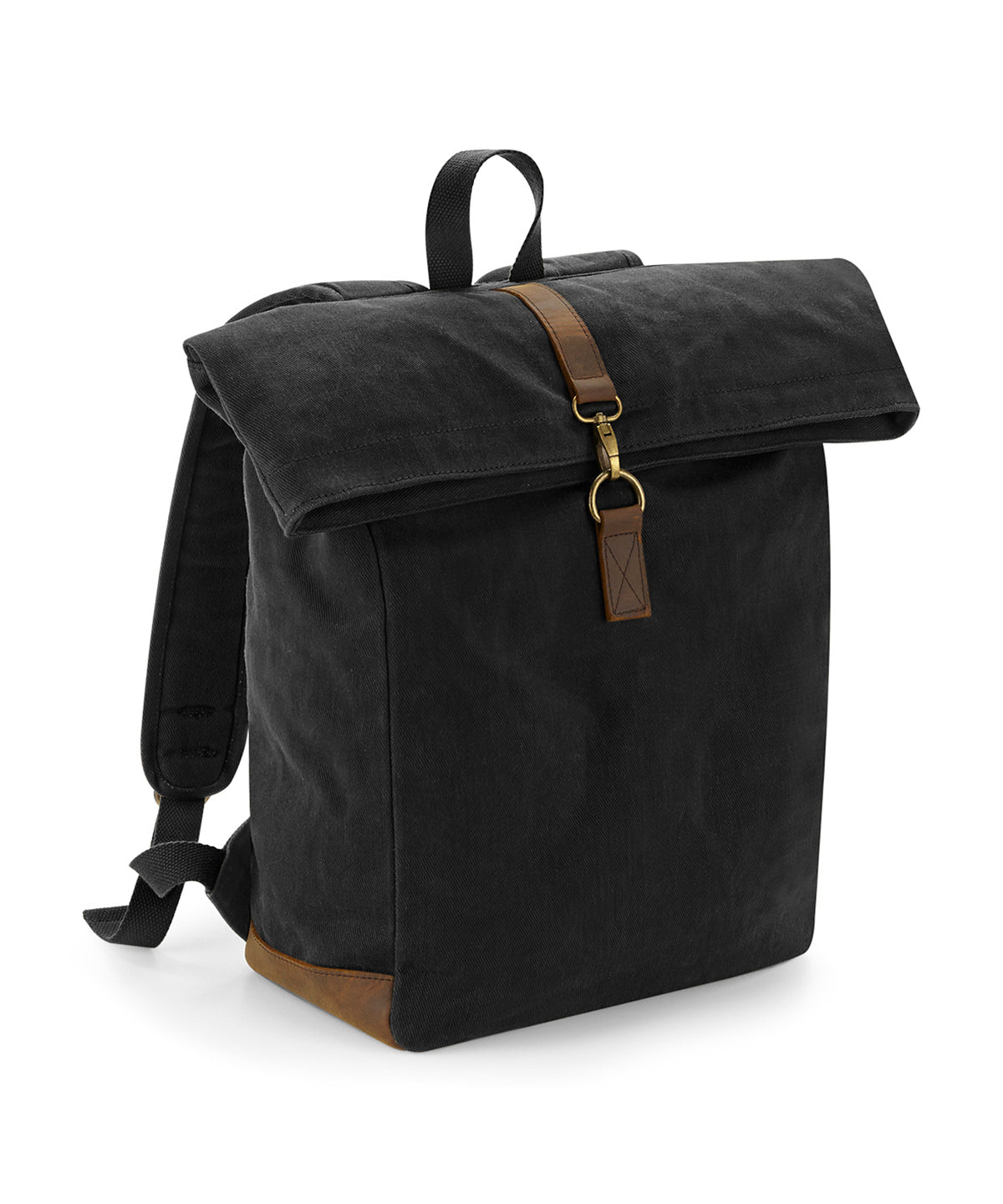 Quadra Heritage waxed canvas backpack Black