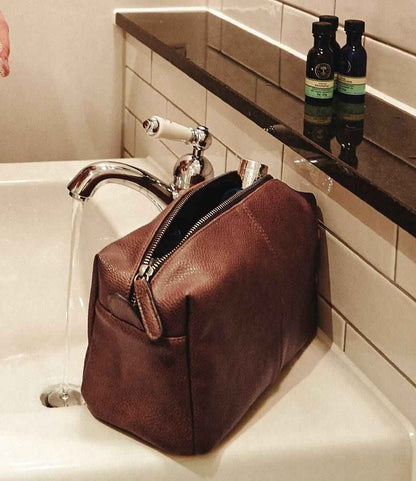 Quadra NuHide® Wash Bag in Tan