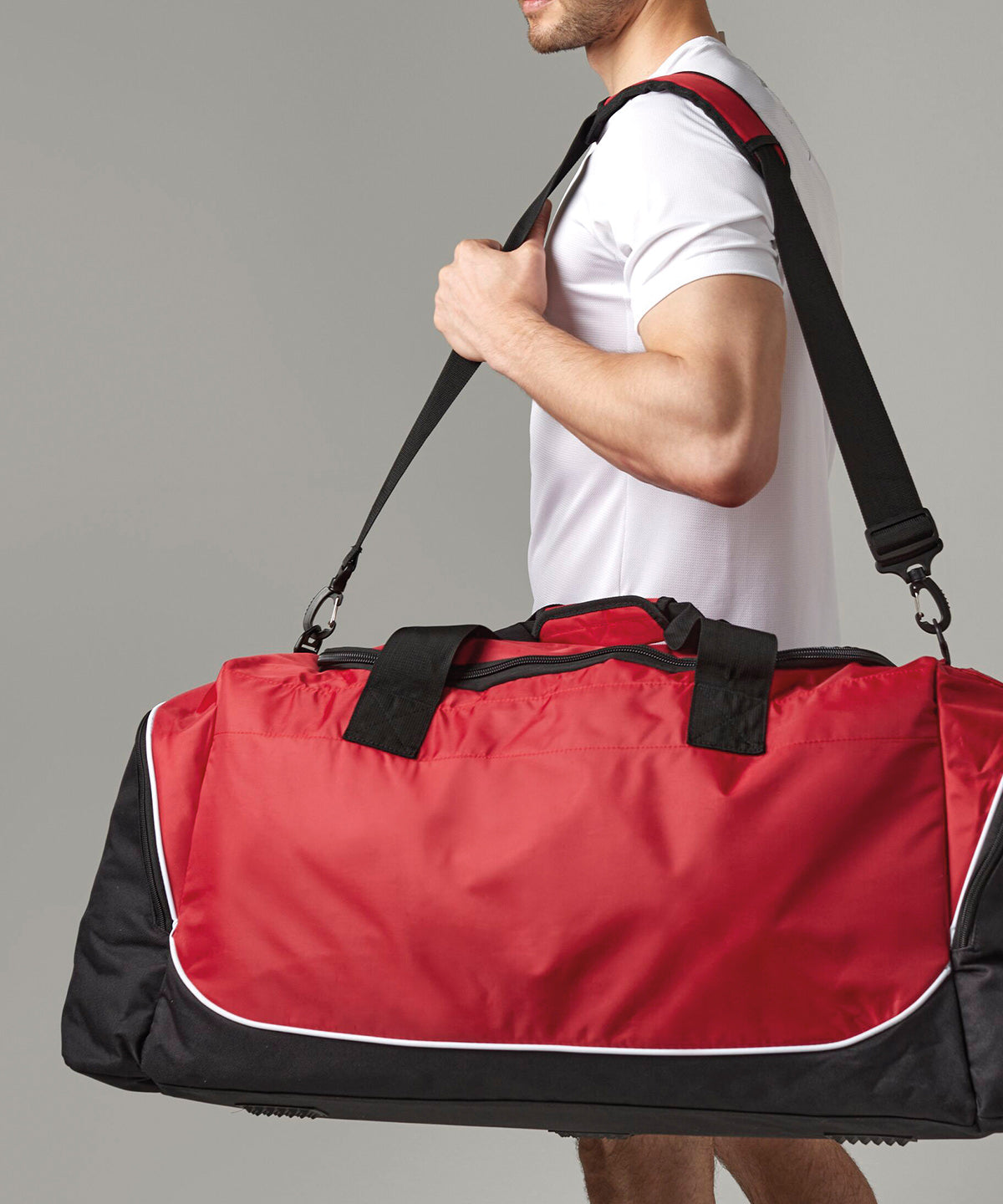 Quadra Teamwear jumbo kit bag Black/Light Grey