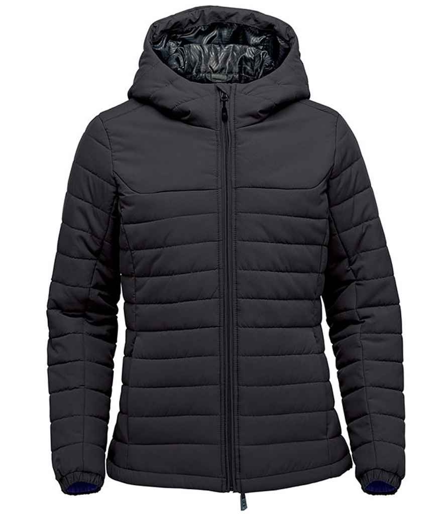 Stormtech Ladies Nautilus Quilted Hooded Jacket in Black