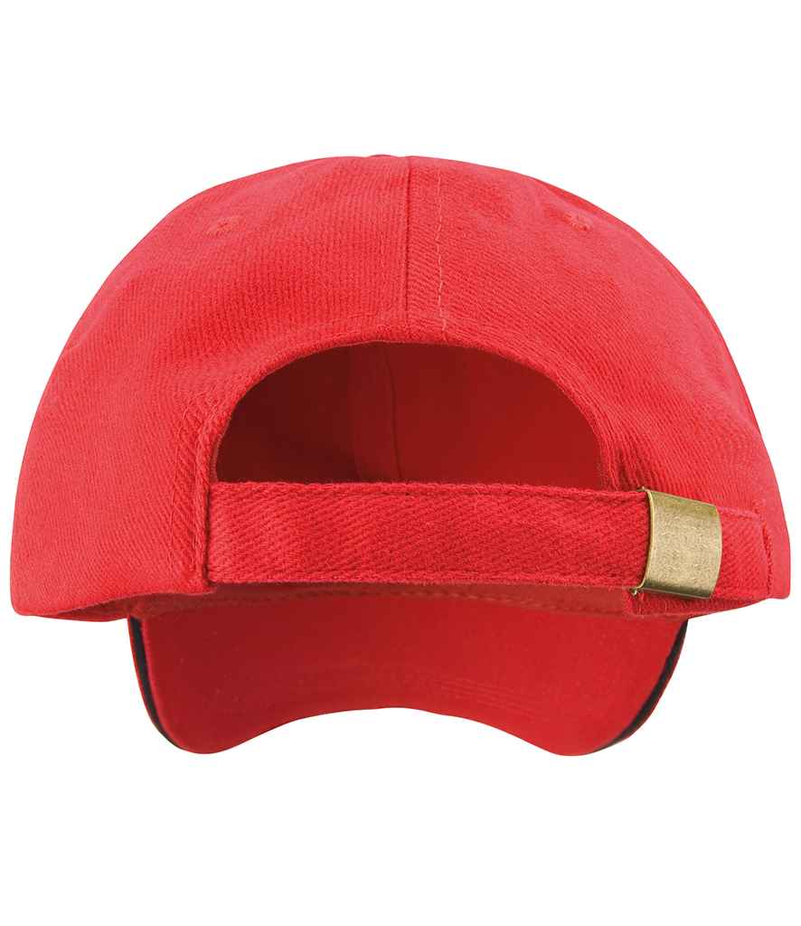 Result Low Profile Heavy Brushed Cotton Cap with Sandwich Peak