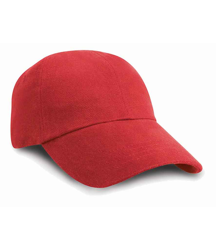 Result Low Profile Heavy Brushed Cotton Cap in Red