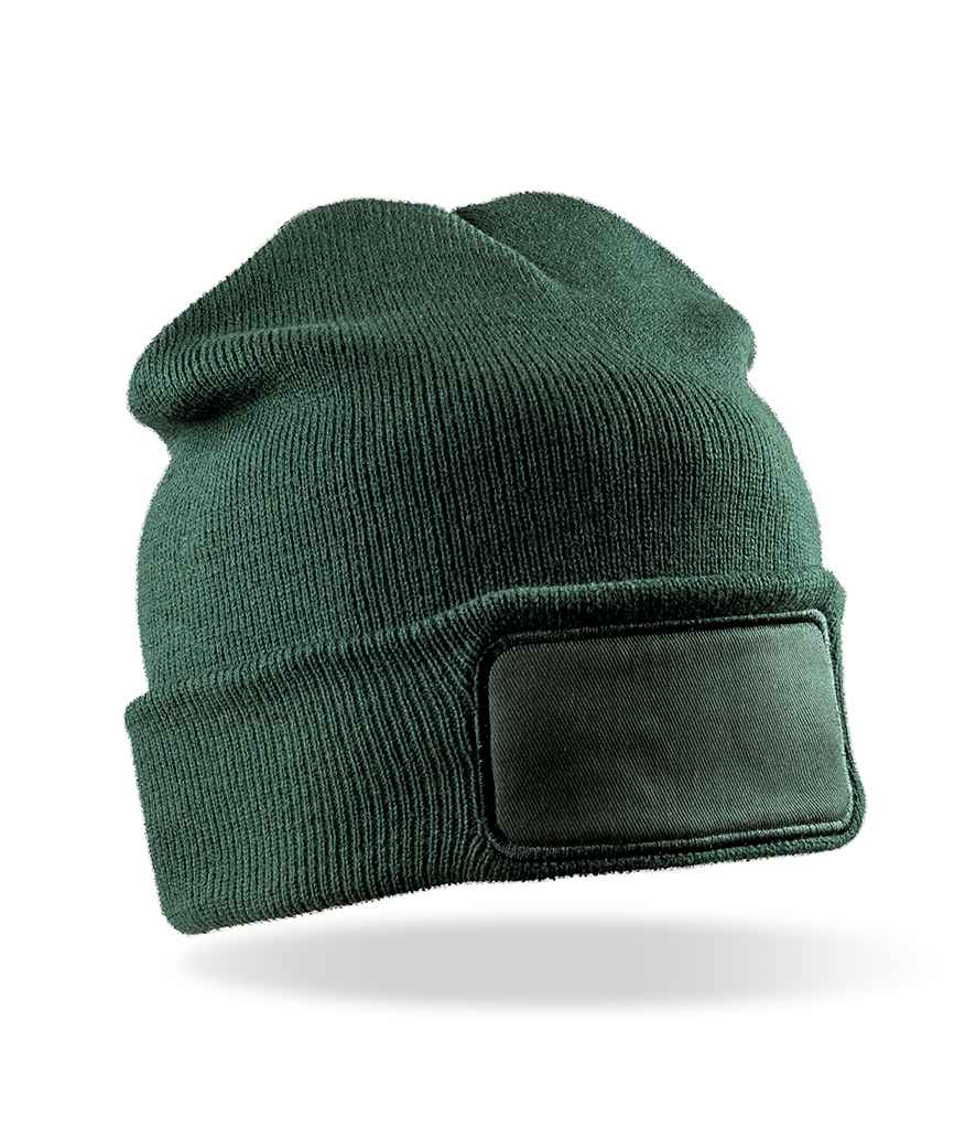 Result Core Double Knit Printers Beanie in Bottle Green