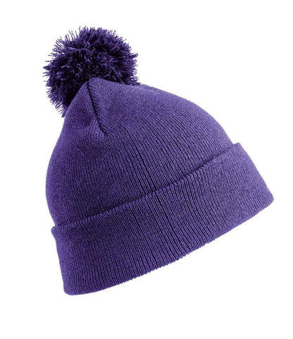 Result Core Kids Pom Pom Beanie in Purple
