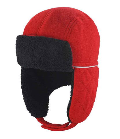 Result Ocean Trapper Hat in Red/Black