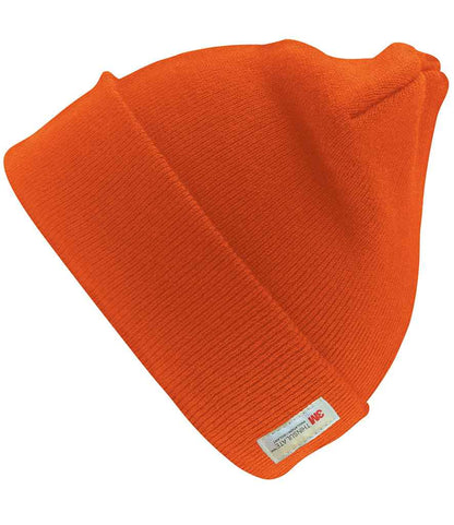 Result Woolly Ski Hat with Thinsulate™ Insulation in Fluorescent Orange