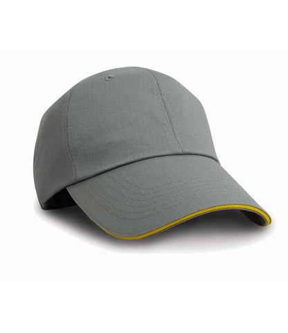 Result Herringbone Cap in Grey/Yellow
