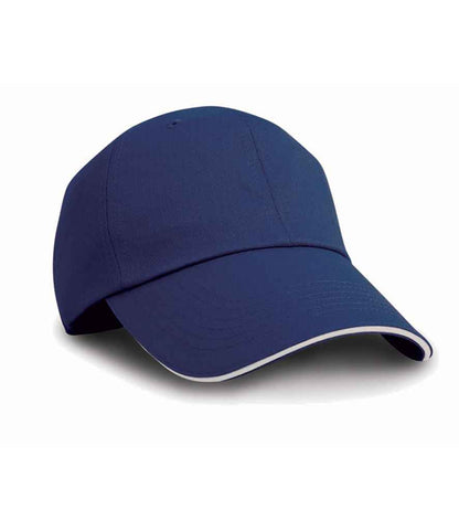 Result Herringbone Cap in Navy/White