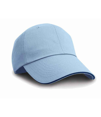 Result Herringbone Cap in Sky/Navy