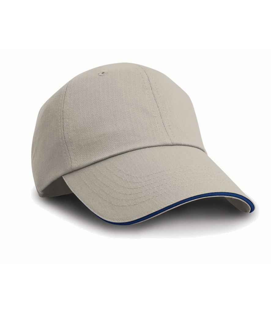 Result Herringbone Cap in Tan/Navy