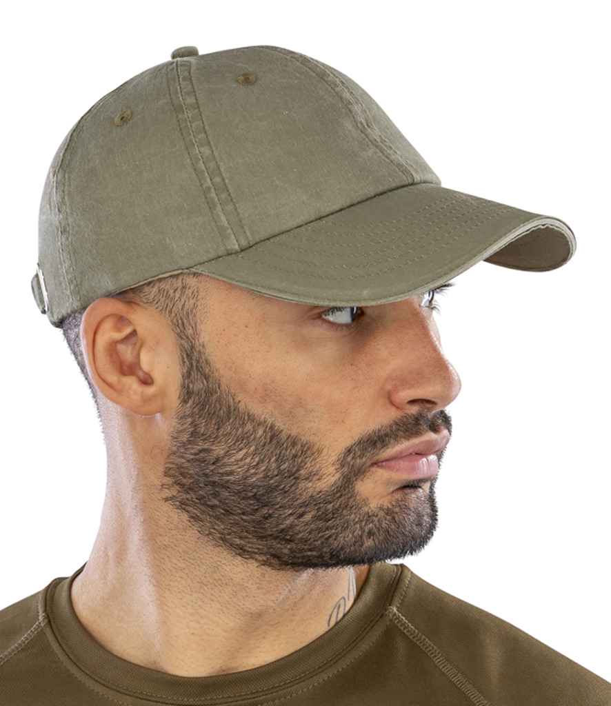 Result Washed Fine Line Cotton Cap - model image