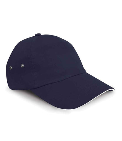Result Plush Cotton 5 Panel Cap in Navy