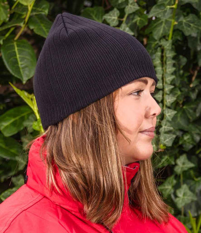 Result Cotton Knitted Beanie - model image