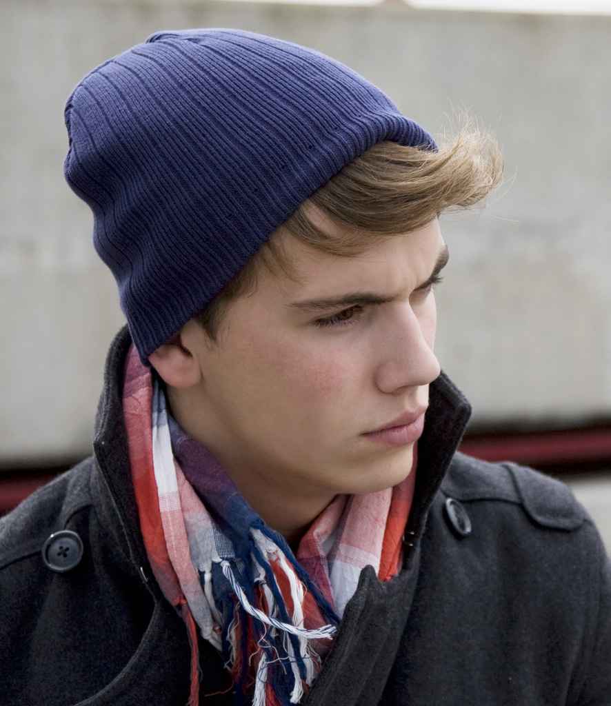Result Cotton Knitted Beanie - model image