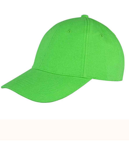 Result Memphis Brushed Cotton Cap in Lime Green