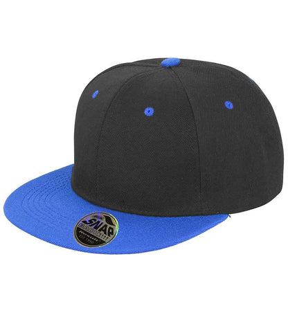 Result Contrast Bronx Snapback Cap in Black/Azure