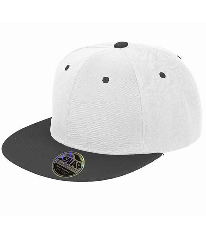 Result Contrast Bronx Snapback Cap in White/Black