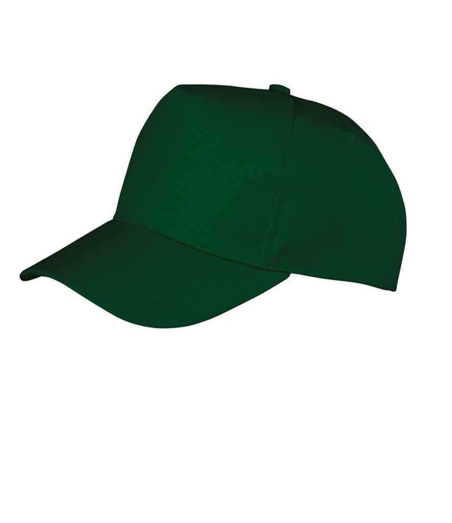Result Kids Boston 5 Panel Printers Cap in Bottle Green