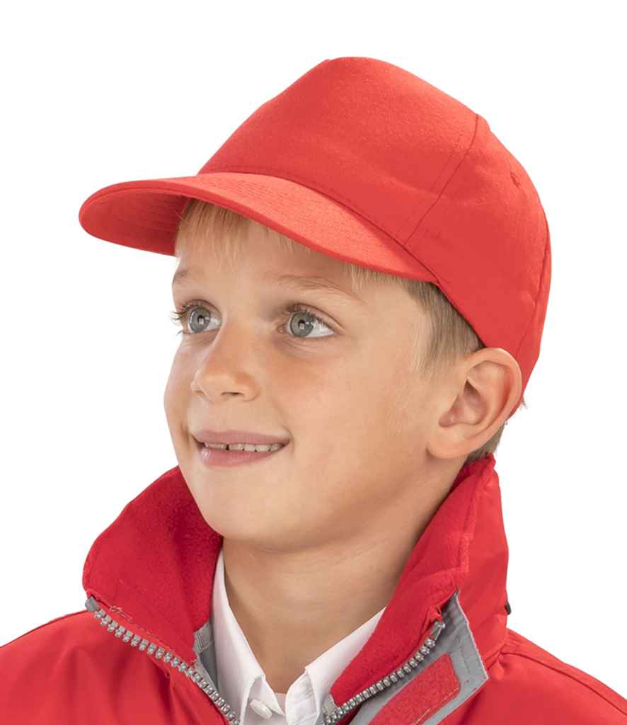 Result Kids Boston 5 Panel Printers Cap - model image