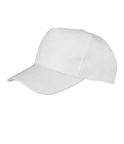 Result Kids Boston 5 Panel Printers Cap in White