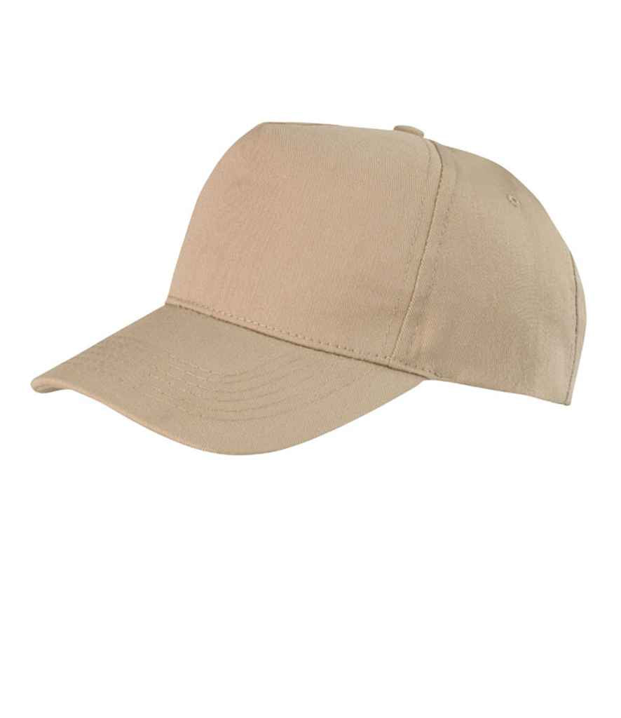 Result Boston 5 Panel Printers Cap in Khaki