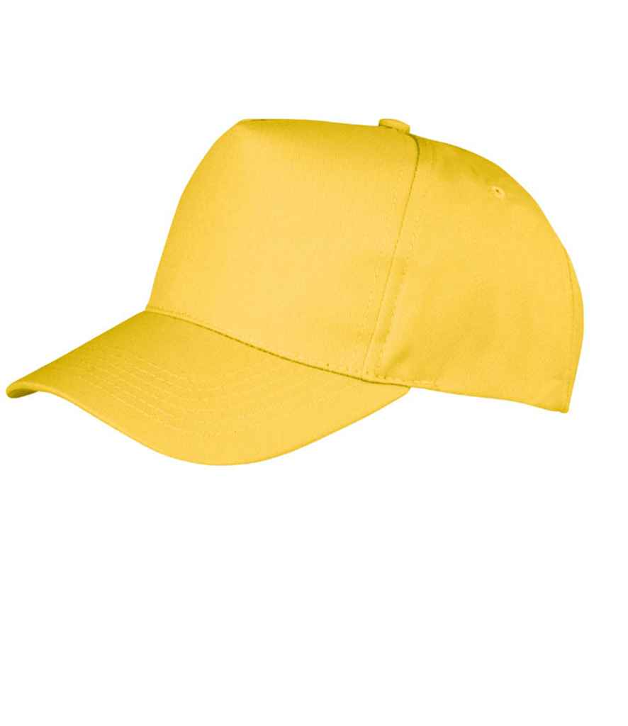 Result Boston 5 Panel Printers Cap in Yellow