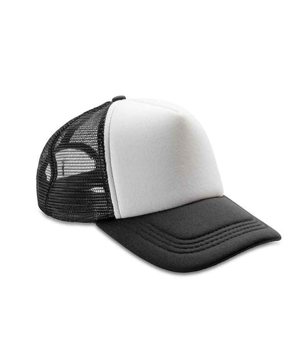 Result Core 1/2 Mesh Truckers Cap in Black/White