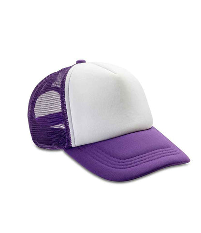 Result Core 1/2 Mesh Truckers Cap in Purple/White