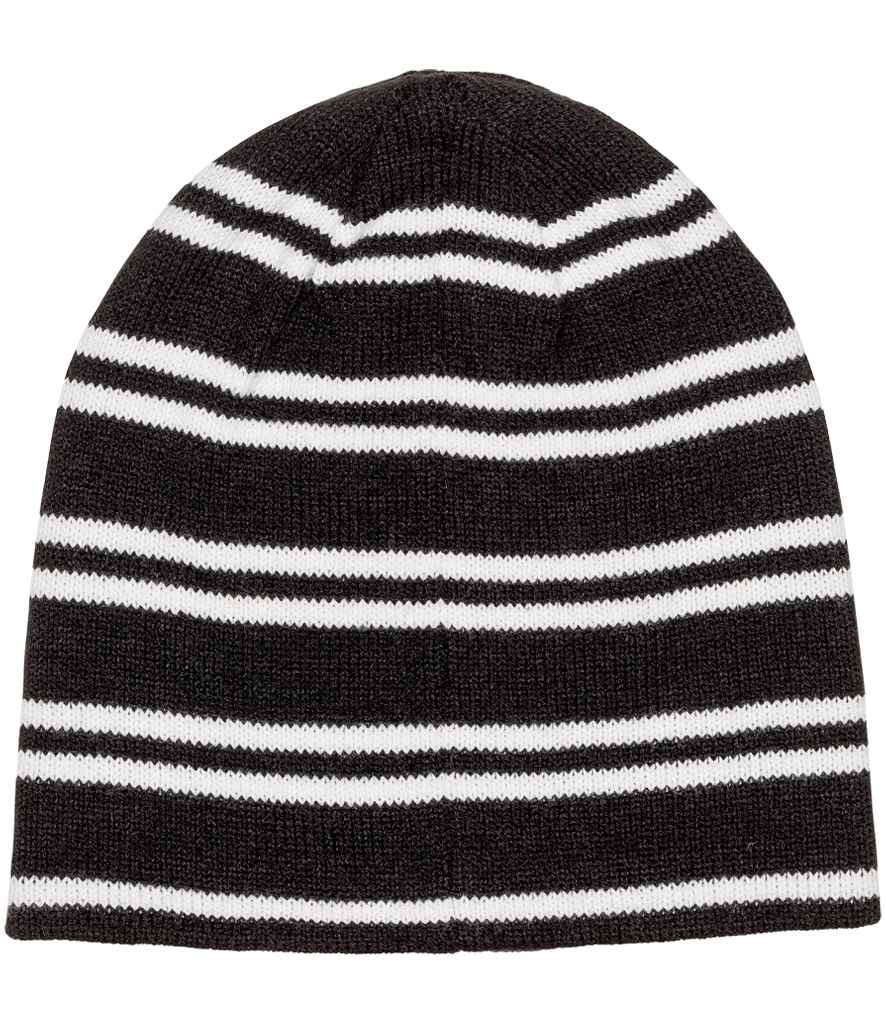 Result Team Reversible Beanie in Black/White