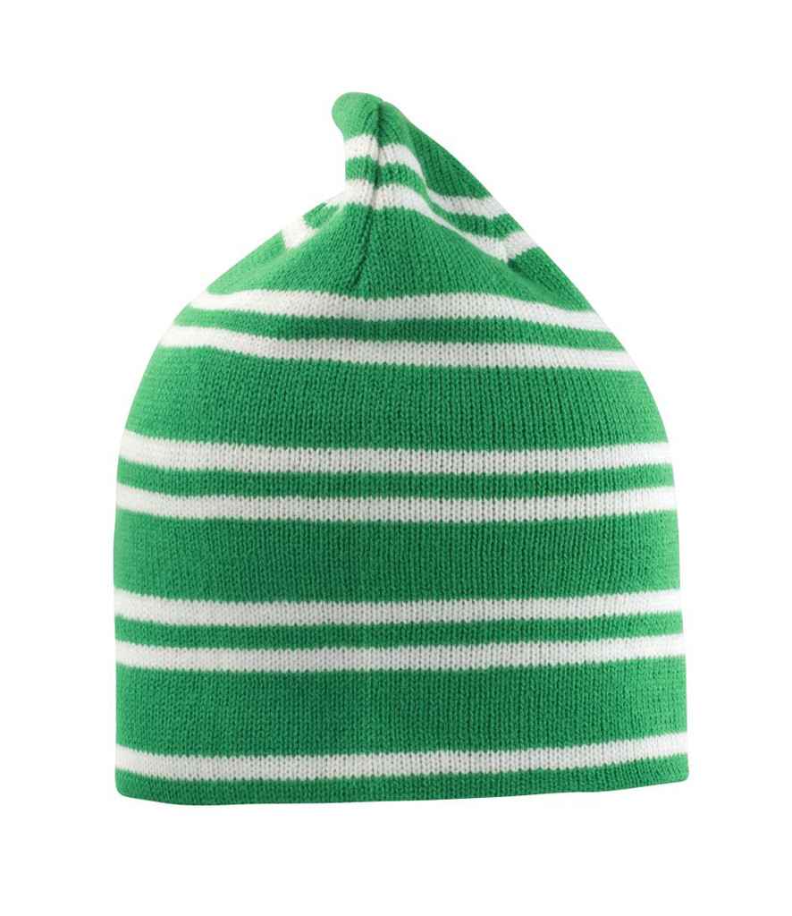 Result Team Reversible Beanie in Kelly Green/White