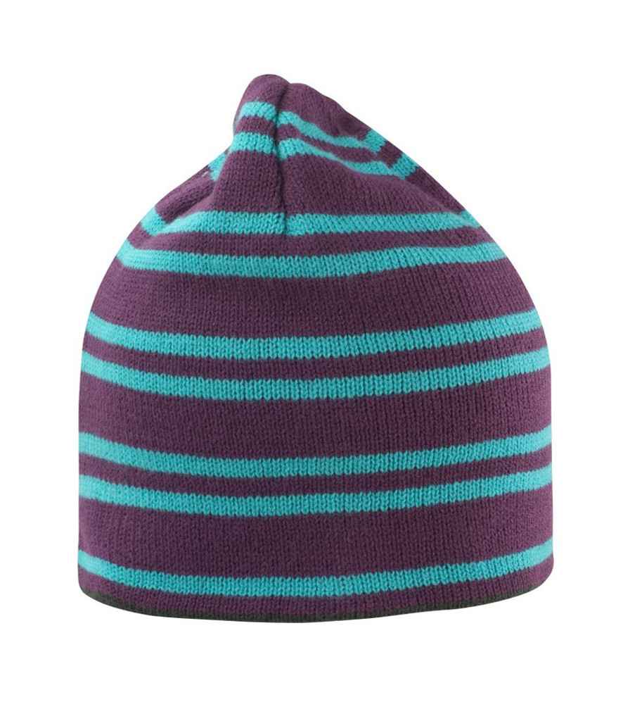 Result Team Reversible Beanie in Plum/Turquoise